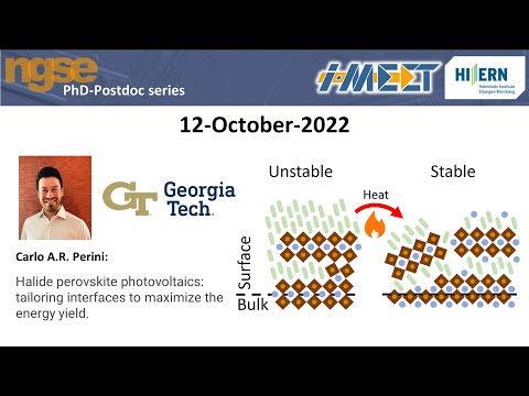 Carlo Andrea Riccardo Perini – Tailored interfaces to maximize perovskite photovoltaics energy yield